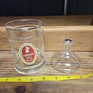 Revlon Intimate Glass Jar with Lid - Clear and Gold apothocary Jar